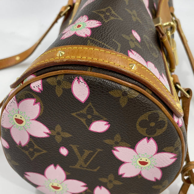 Louis Vuitton x Takashi Murakami Papillon 28 Cherry Blossom Monogram Handbag