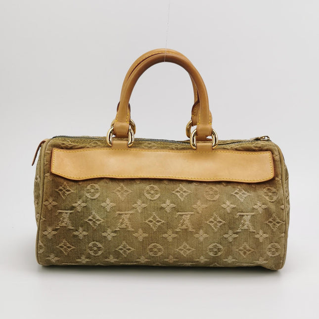 Louis Vuitton Green Denim Neo Speedy Boston Bag
