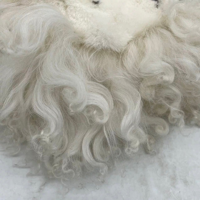 Fendi White Fur FF Logo Flap Shoulder Bag