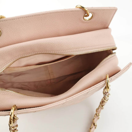 Sold Chanel PST Petite Shopping Tote Pale Pink Caviar Leather Chain Bag