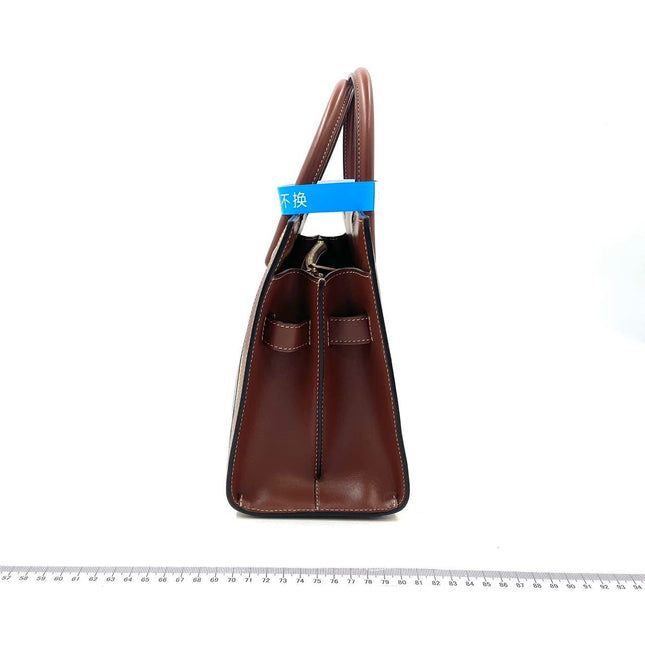 Sold Burberry Title Tote Small Leather Handbag