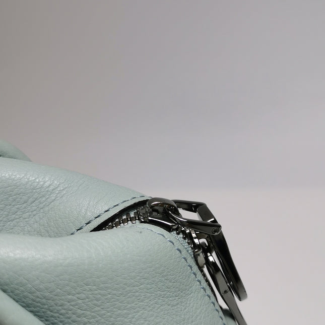 Loewe Amazona 29 Blue Leather Elephant Lock Silver-tone Hardware