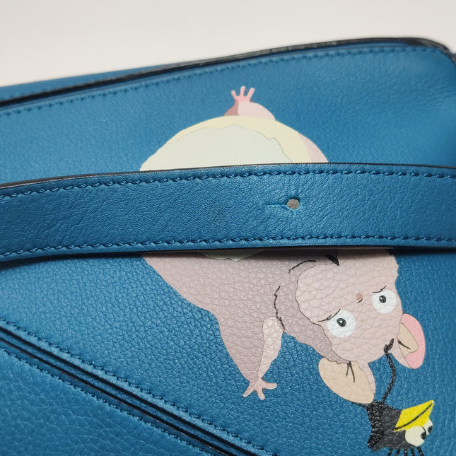 Loewe x Spirited Away Studio Ghibli Collection Puzzle Small Blue Crossbody Bag