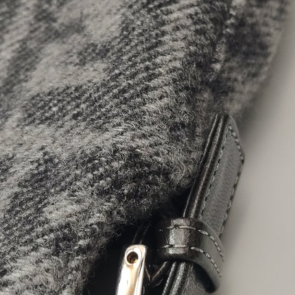 Fendi Baguette Bag Grey Wool Zucca Print Shoulder Bag