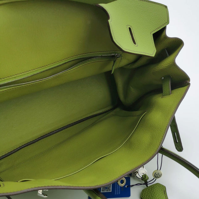 Hermès Birkin 35 Togo Green Vert Anis 37 Palladium Hardware 2008
