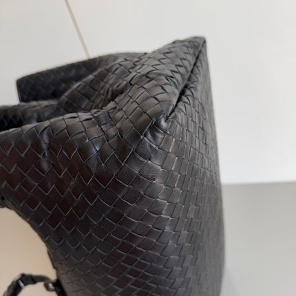 Bottega Veneta Roma Large Intrecciato Nappa Leather Black 35cm