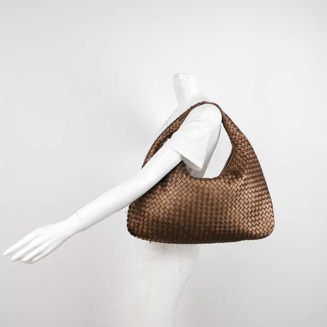 Bottega Veneta Veneta Hobo Metallic Copper Leather Large 47cm