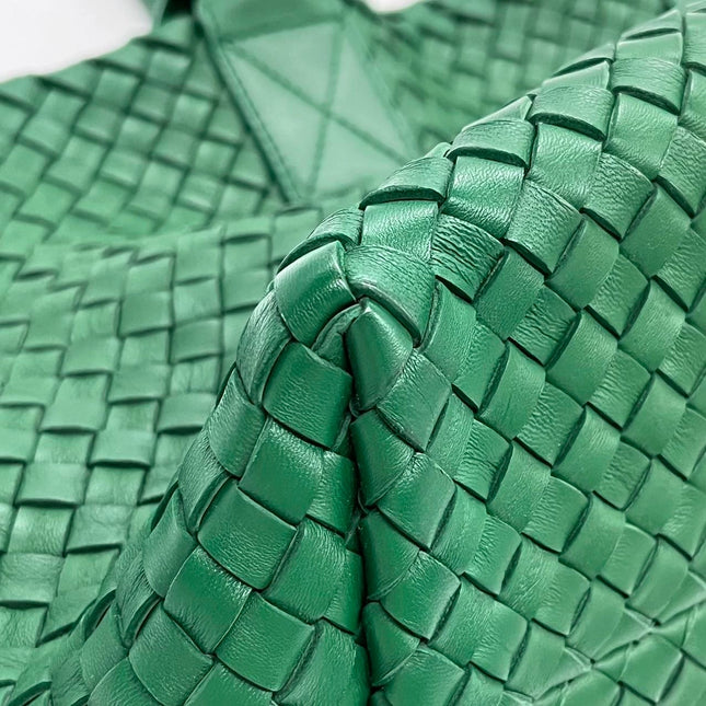 Sold Bottega Veneta Cabat Large Intreccio Leather Tote Bag Dark Green with Pouch 40cm