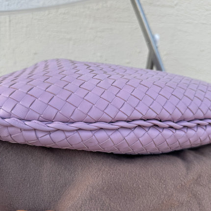 Sold Bottega Veneta Veneta Hobo Medium Lilac Lavender Intrecciato Leather Bag 40cm