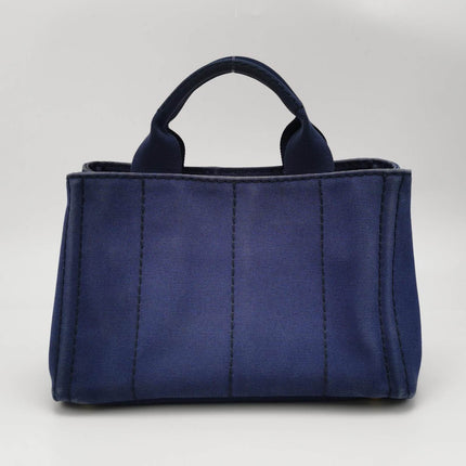 Sold Prada Canape Canvas Tote Small Navy with Strap
