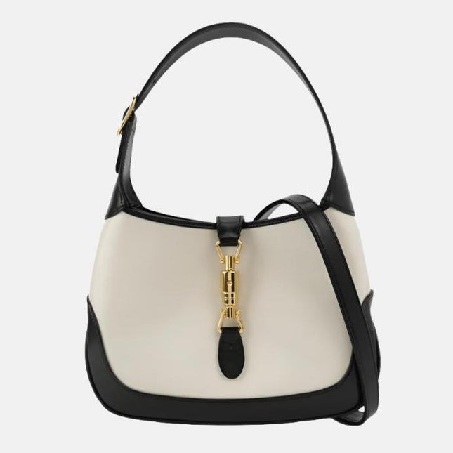 Gucci Jackie 1961 Black & White Leather Bag Small-Luxbags