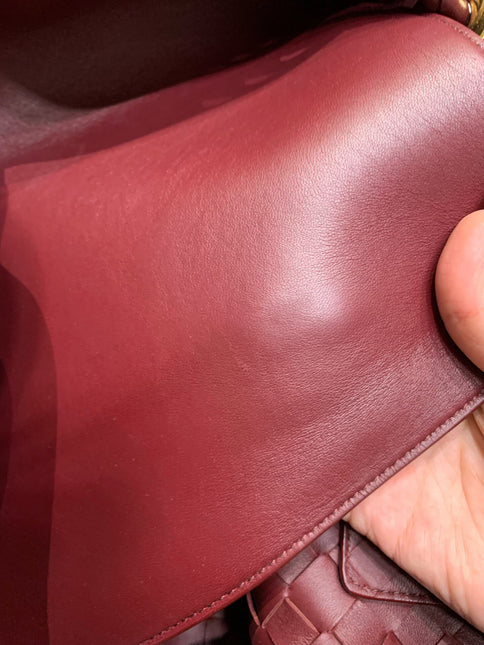 Bottega Veneta Andiamo Large Burgundy Handbag