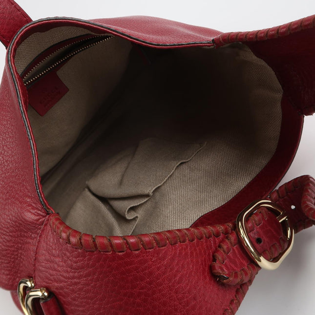 Gucci Jackie Medium Red Calfskin Leather Crossbody Bag