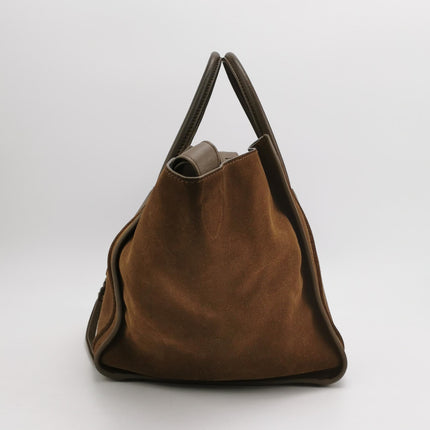 Celine Phantom Mini Dark Brown Suede Leather 30cm