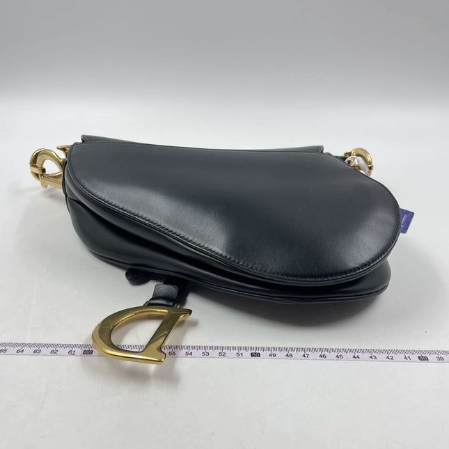 Sold Dior Saddle Medium leather Black Smooth Leather