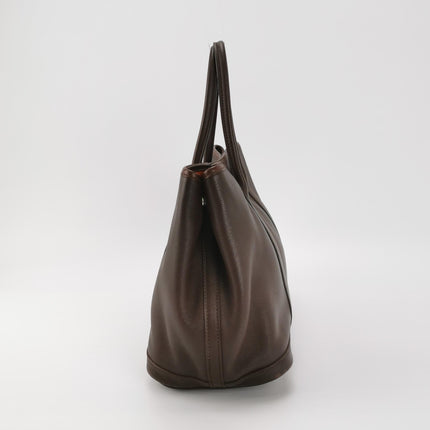 Hermes Garden Party 30 Swift Leather Chocolate Brown 47 Tote