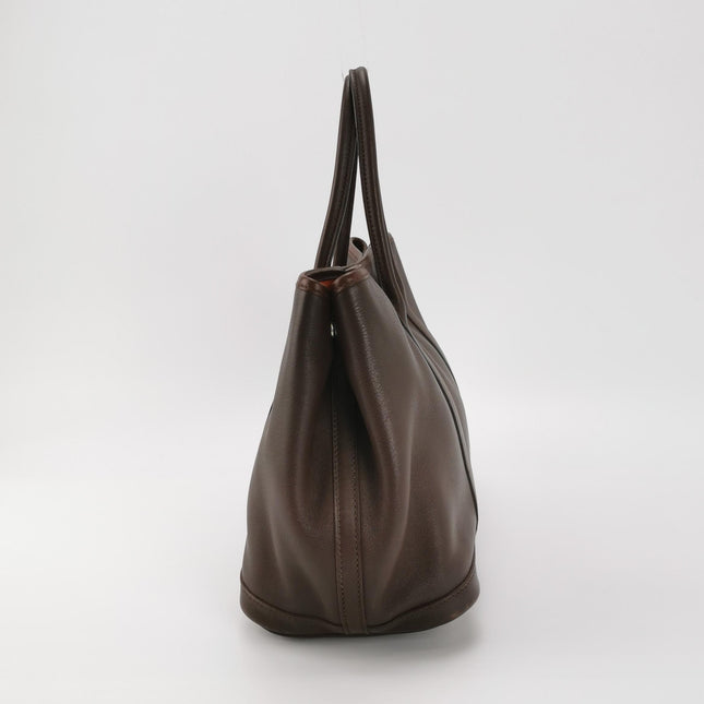 Hermes Garden Party 30 Swift Leather Chocolate Brown 47 Tote
