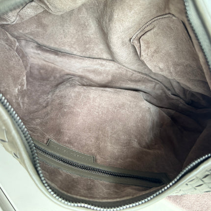 Bottega Veneta Belly Hobo Intrecciato Grey Leather Medium 40cm