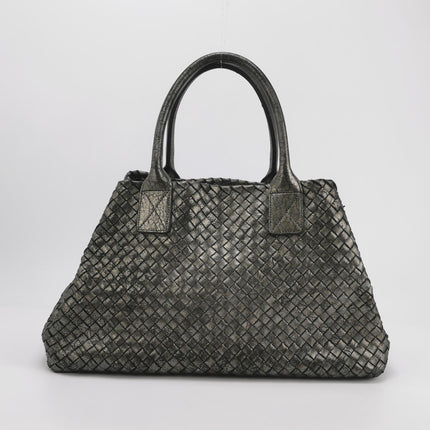 Bottega Veneta Cabat Large Intreccio Leather Tote Bag Metallic 40cm