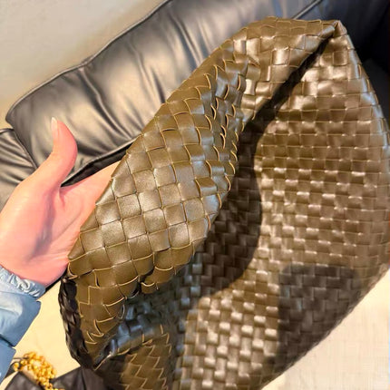 Bottega Veneta Hop Large Leather Dark Olive Green Hobo Bag