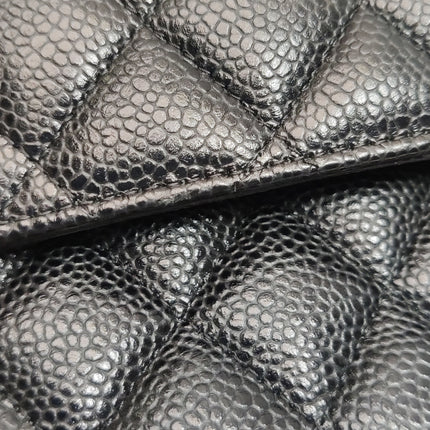 Chanel Classic Flap Medium 2015 Black Caviar Leather Gold Hardware