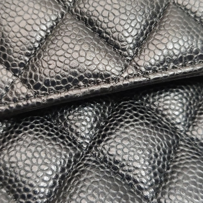 Chanel Classic Flap Medium 2015 Black Caviar Leather Gold Hardware