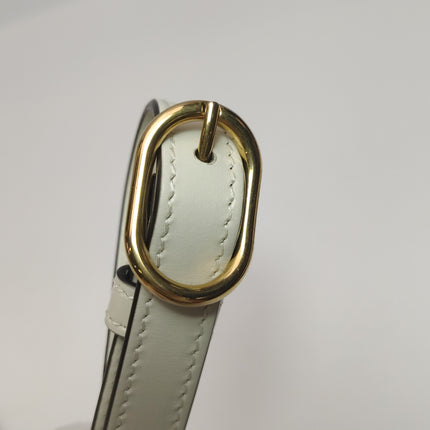 Gucci Bamboo 1947 Top Handle Bag Small White Box Leather Canvas Strap