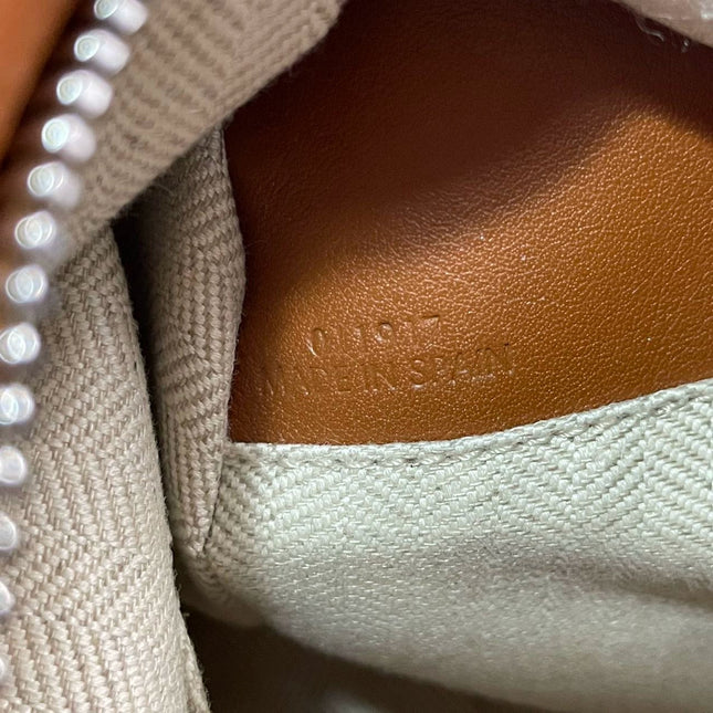 Loewe Puzzle Small Leather Woven Caramel Tan Crossbody Bag