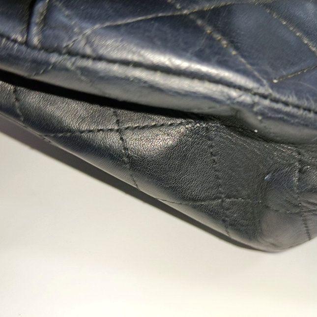 Chanel Timeless Classic Flap Medium Black Lambskin Leather Silver Hardware, 2009-2010