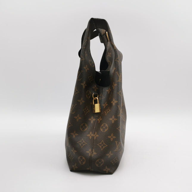 Louis Vuitton Atlantis Small Brown Monogram Canvas Bucket Bag with Strap