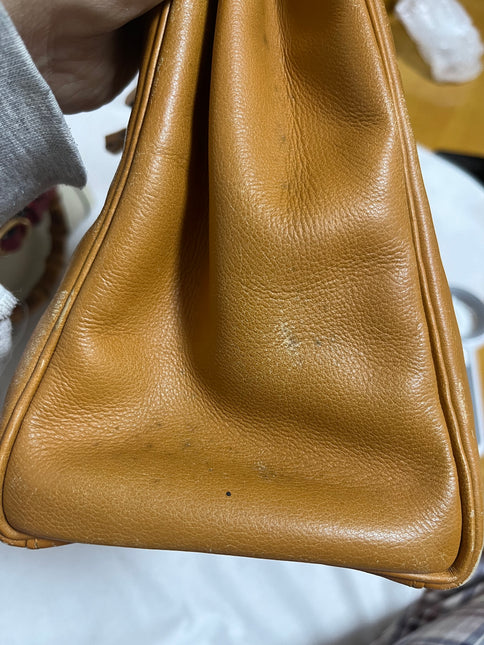 Hermes Kelly 32 Retourne 1976 Gold Box Leather Gold Hardware