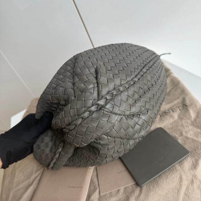 Sold Bottega Veneta Belly Hobo Intrecciato Grey Leather Medium 40cm