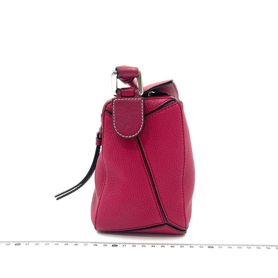 Loewe Puzzle bag small raspberry pink leather