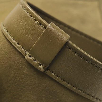 Bottega Veneta Cabat Tote Olive Green Suede Leather 38cm