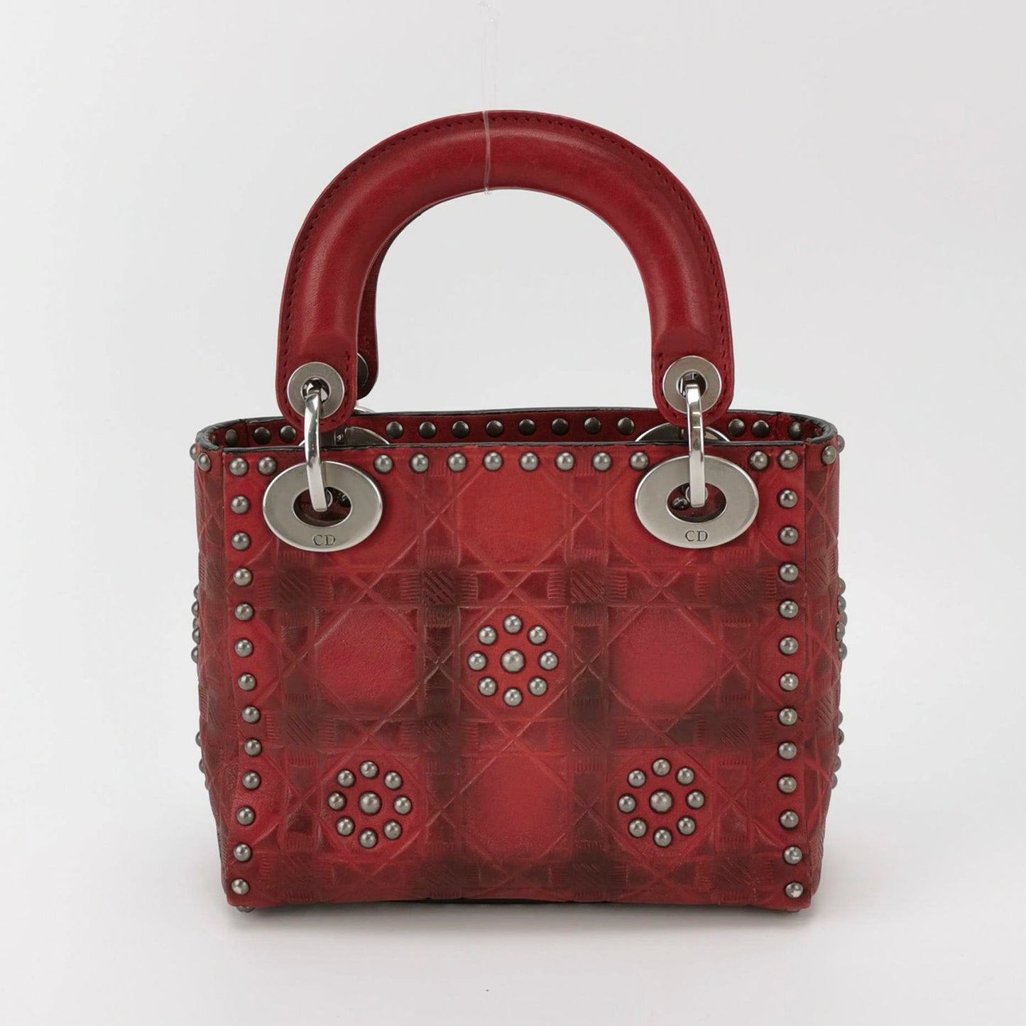 Lady Dior Mini Red Studded Flower Bag 2017 Dior Cruise Collection