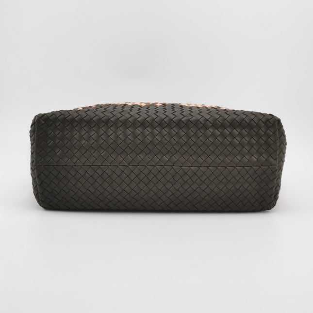 Bottega Veneta Cabat Tote Intreccio Leather Multicolor Brown Burgundy Beige 42cm