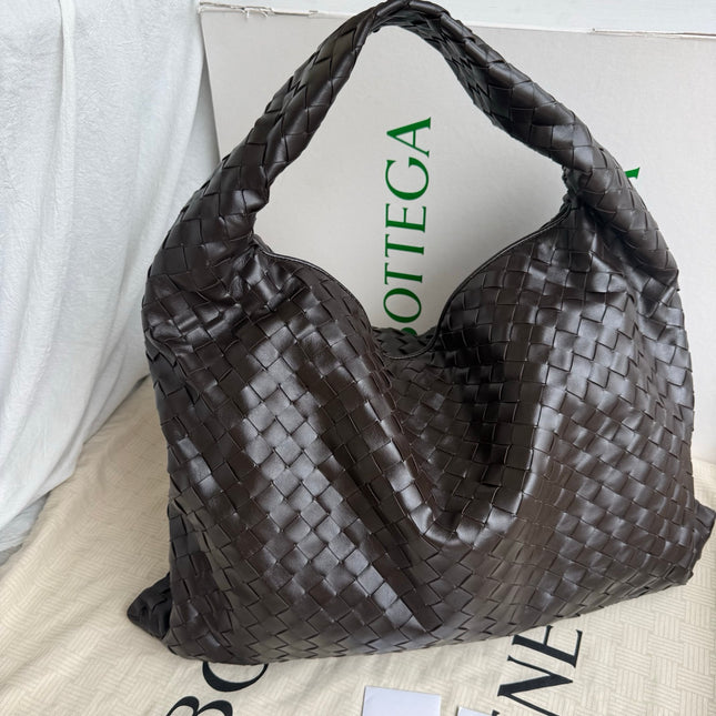 Bottega Veneta Hop Large Leather Fondant Chocolate Brown Hobo Bag-Luxbags