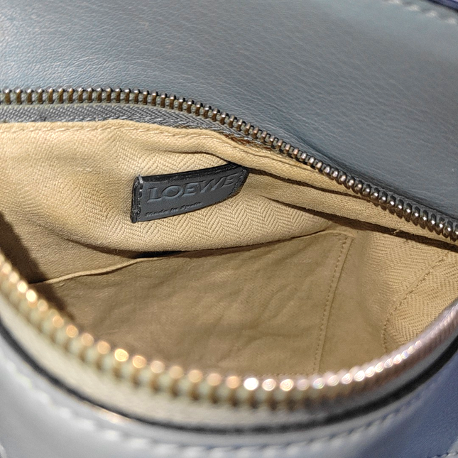 Loewe Puzzle Small Ash Blue Calfskin leather bag