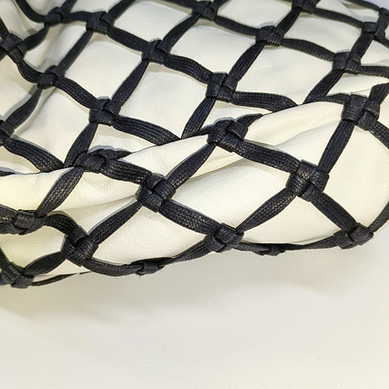 Chanel Lambskin Jumbo Canebiers Net Knots Flap White, 2011