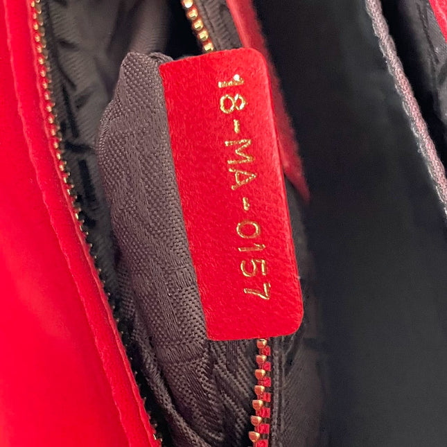 Sold Lady Dior Small My Abcdior Red Lambskin Cannage Leather