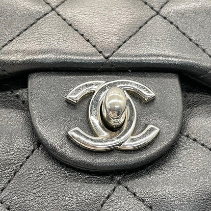 Chanel Cambon Multi-pocket Ligne Reporter Bag Medium Black Calfskin Leather