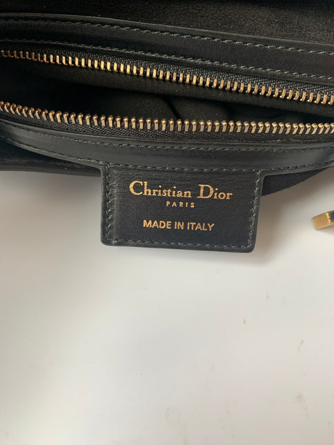 Sold Dior Saddle Medium leather Black Smooth Leather