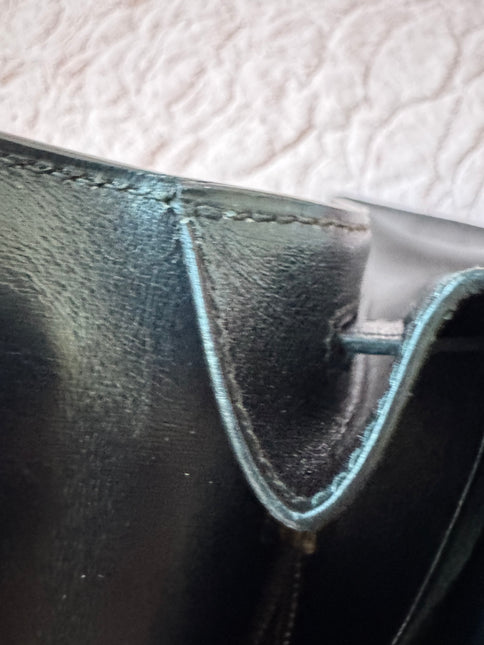 Hermes Kelly 32 Sellier Black Box Leather Gold HW 1987