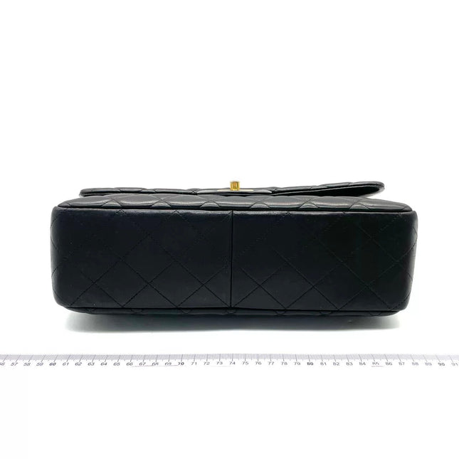 Chanel Classic Flap Maxi 2011 Black Lambskin Leather Single Flap with Gold Hardware
