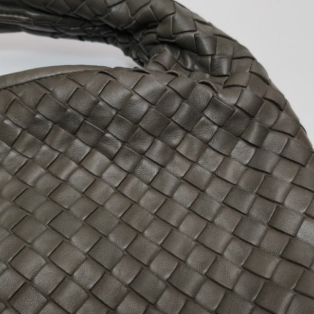 Bottega Veneta Hobo Bag Lambskin leather Grey Medium 40cm