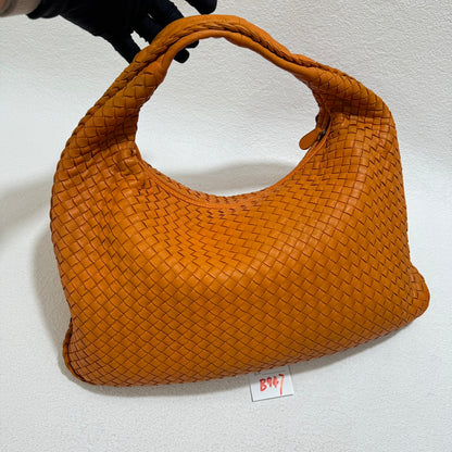 Bottega Veneta Veneta Hobo Medium Orange Intrecciato Leather Bag 47cm-Luxbags