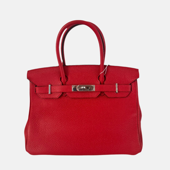 Hermes Birkin 30 Red Togo Leather Palladium Hardware 2012-Luxbags