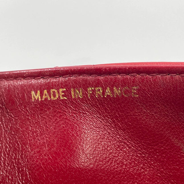 Chanel Diana CC Flap Bag Small Vintage Red Lambskin Leather with 24k Gold HW, 1989-1991