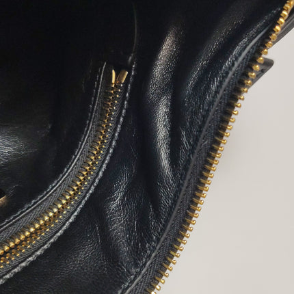 Prada Aimée Black Medium Calfskin Leather Shoulder Bag