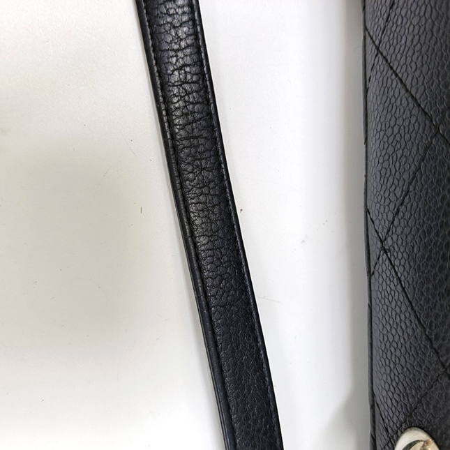 Chanel 2014 Paris-Edinburgh Flap Tote Bag Black Caviar Leather